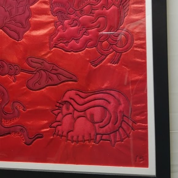 Swade Owens Original Hand Embroidered 2019 Framed - Picture 4 of 5